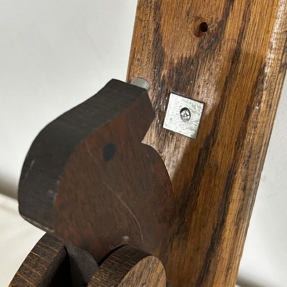 Vintage 1987 Handmade Woodpecker Wood Door Knocker Wall Art Ron Gerstenmaier - Picture 10 of 10